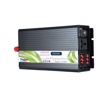 Invertor 3000W 12V – 220 V auto si panouri solare SINUS PUR, unda pura rulota, casa, cabana